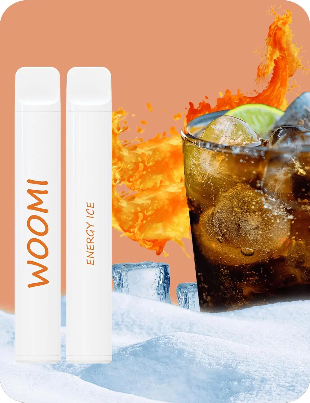 Pod Kits de démarrage Woomi Max Snow 600 bouffées 2ml Vape jetable en gros Cigarette électronique Vapor