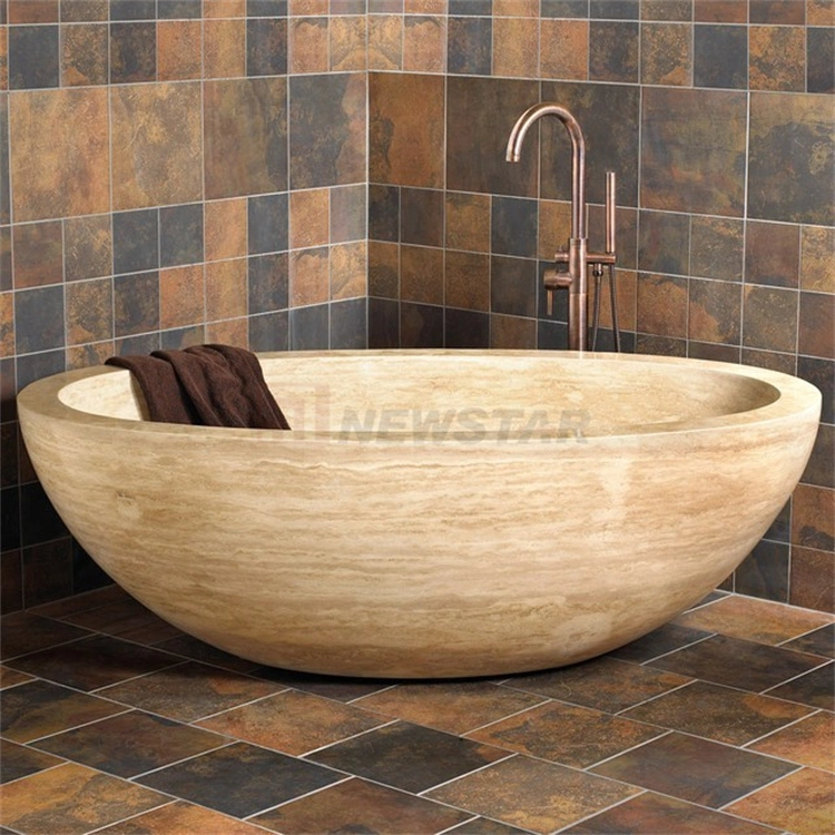 Natural White/Marble/Granite Stone Honed/Polished Bathtub Bathroom Corner Soaking Bath Tub Travertine Marble Freestanging Bathroom Bath Tub
