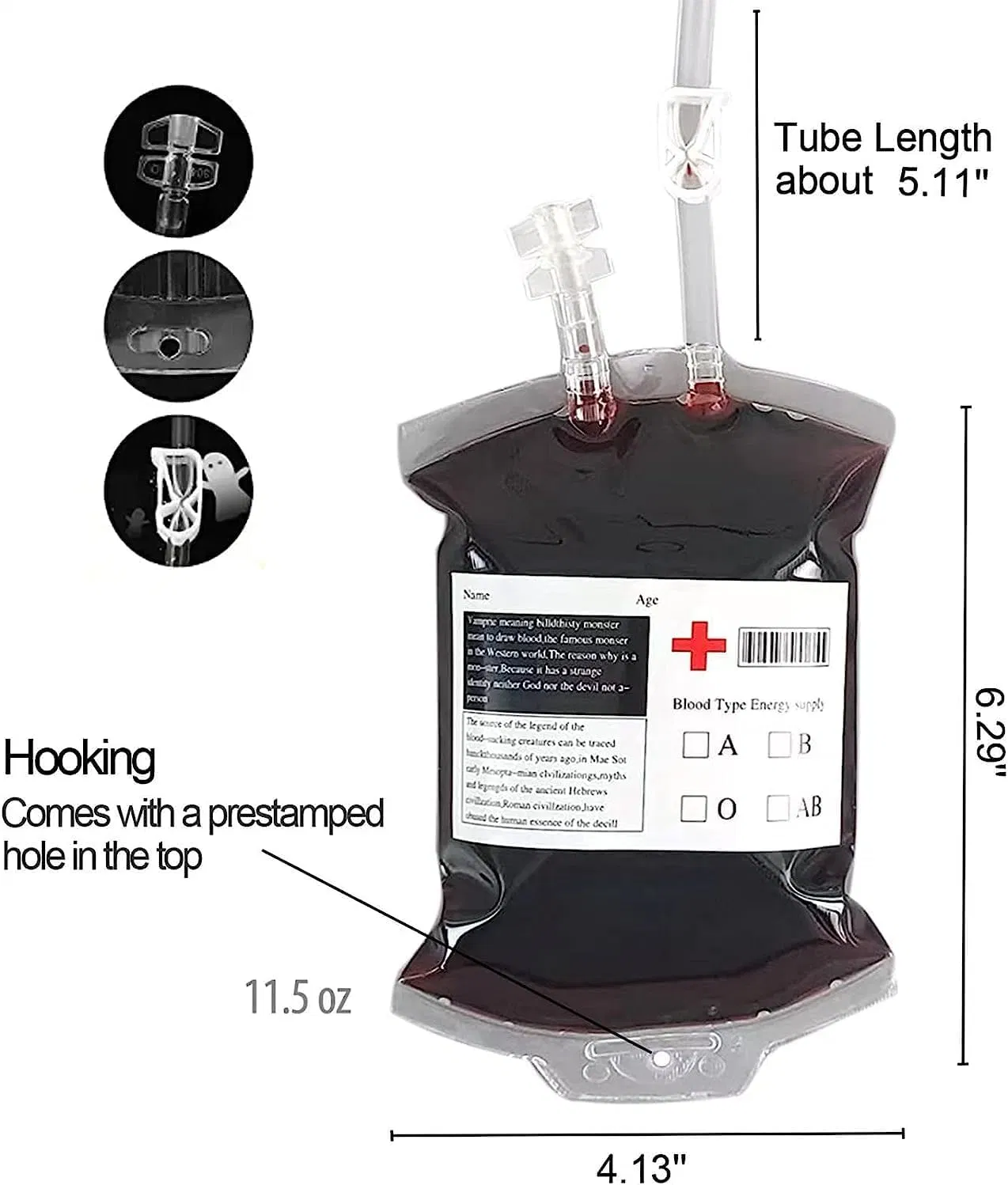 Decoration 2023 Halloween Party Blood Bags for Drinks Live of Theme Parties