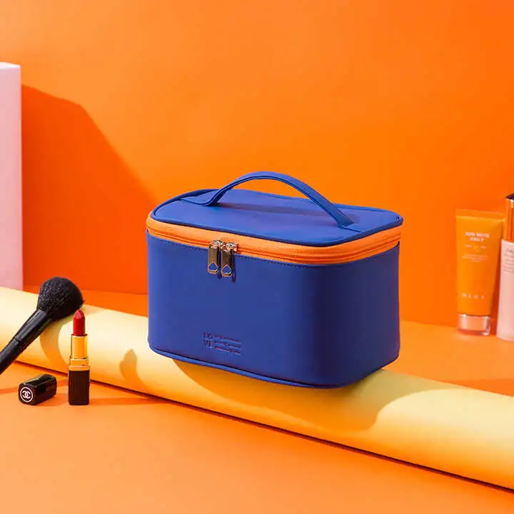 Sac à cosmétiques boîte à maquillage pour femmes Sac en PE en cuir pu