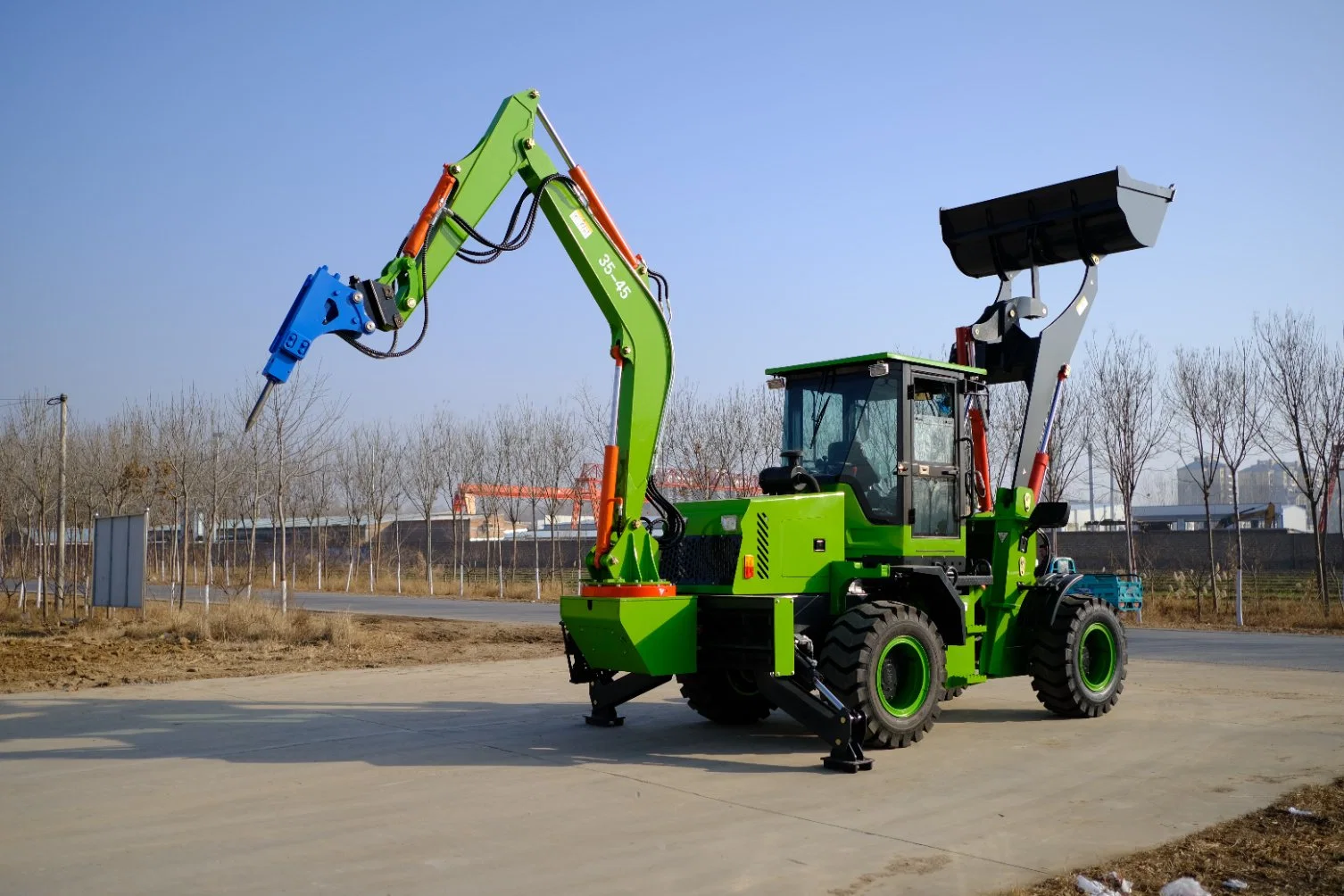 Nouvelle pelle rétro chargeuse à roues chinoise de 3 tonnes avec pelle hydraulique avec Bon prix