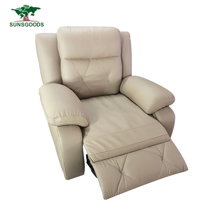 American Style Living Room Furniture Genuine Recliner Leather Corner Sofa