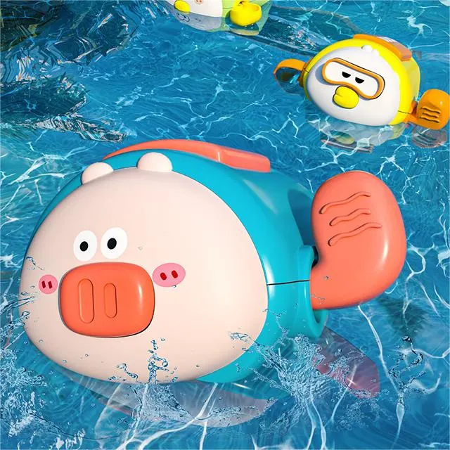 Children Bath Plaything Cheap Cartoon Clockwork Baby Duck Summer Bath Water Toy