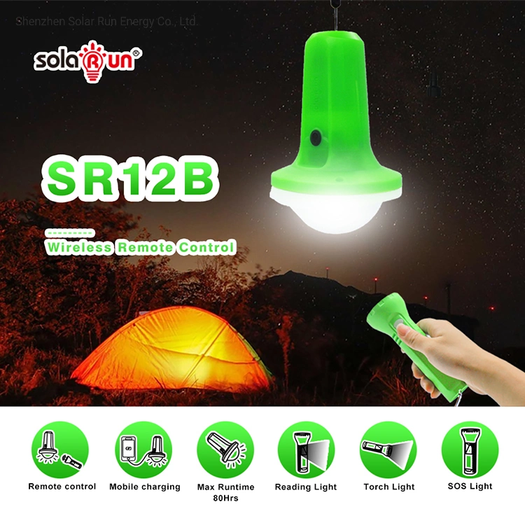 off-Grid Hanging LED Solar Power Lantern with Torch & Phone Charging & USB