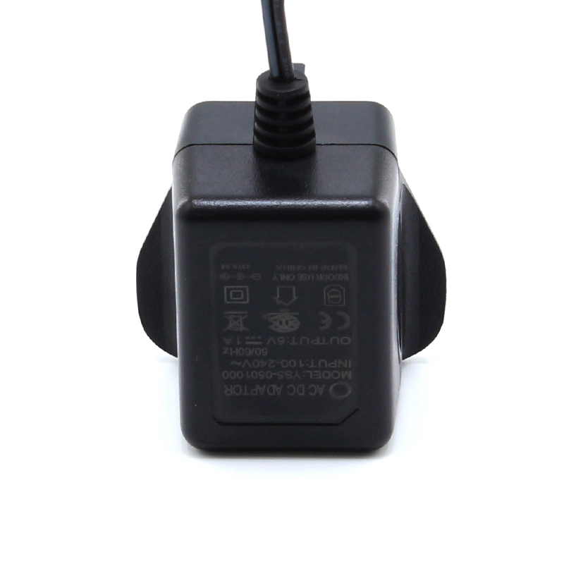 Factory Custom 100-240VAC 50/60Hz TV Box Adapter UK Plug 5W 12V Wall Battery Charger 5V 1A AC DC Adapter