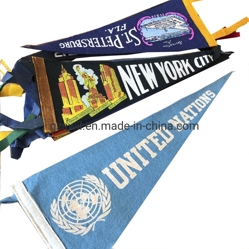 Custom Made Full Color Single Side Printing Felt Pennant Banner