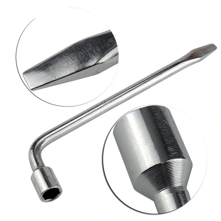 Chrome Steel L Type Tyre Lever Mirror Screwdriver Socket Universal Wrench