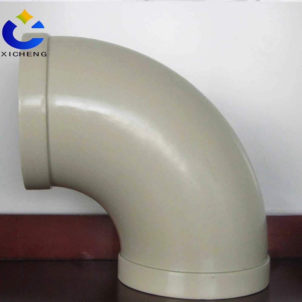 90 45 180 Degree Industrial PP/PVC Carbon Elbows Pipe Elbow Air Duct Plastic Tube Connect Elbow Customized Size