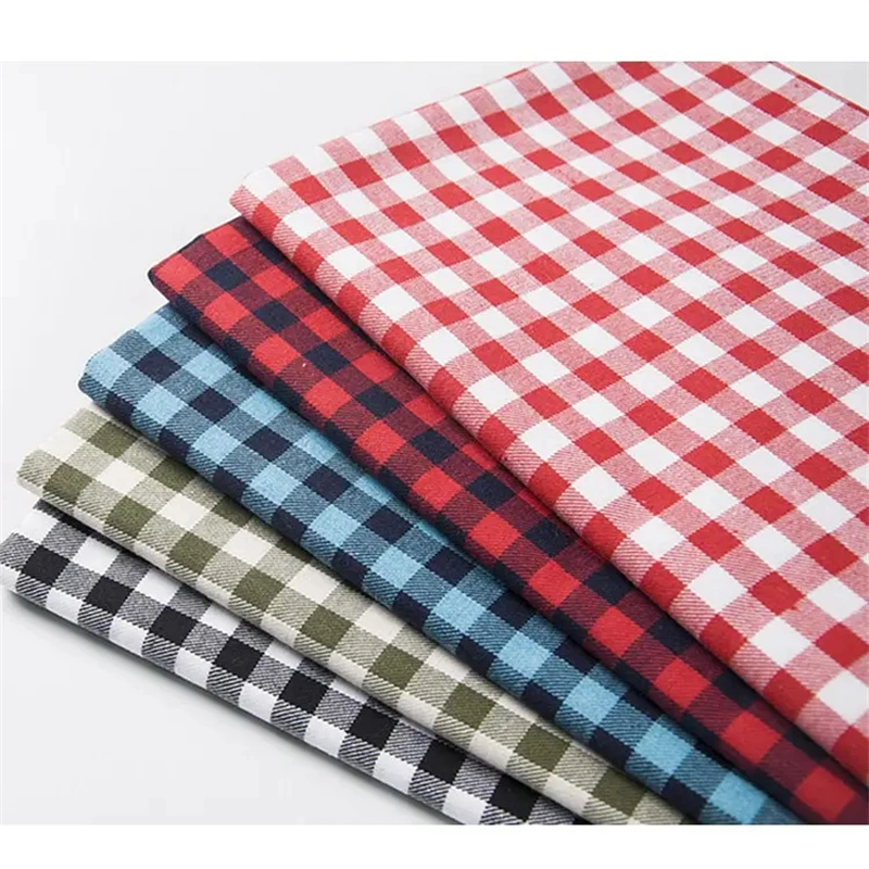 China Manufacture Factory Woven Printed Plaid 100% Cotton Brushed Flannel Fabric