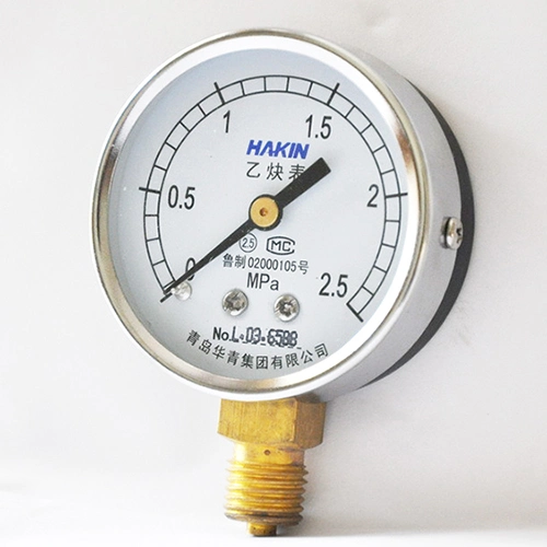 Ns63mm Pressure Gauge for CO2/N2/O2/Ethyne/Propane Gas with Bottom Lower Mount