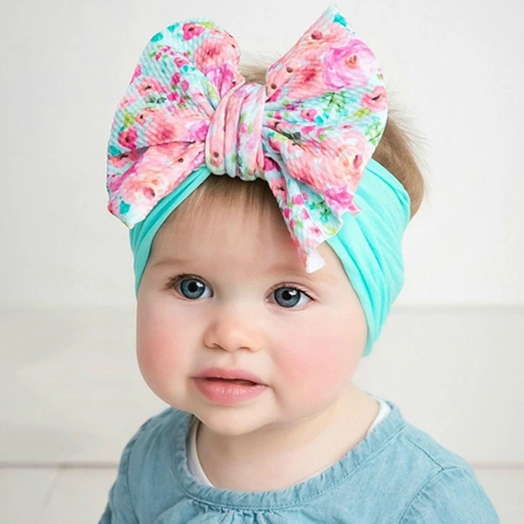 Bow Hair with The Cute Soft Bow of Infants and Young Children Hair Accessories Soft Silk Hair Clip Handkerchief Knitted Headband