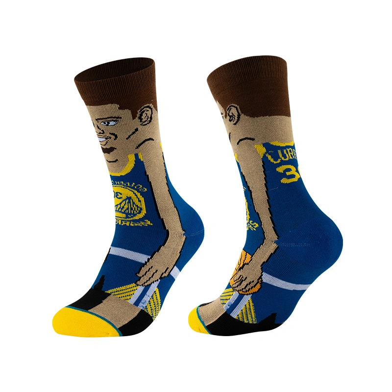 موقف نجم جوارب رائجة مناشف أسفل المحاربين كرة سلّة جوارب رياضات جوارب Elite Character Socks Long Tube Training American Style