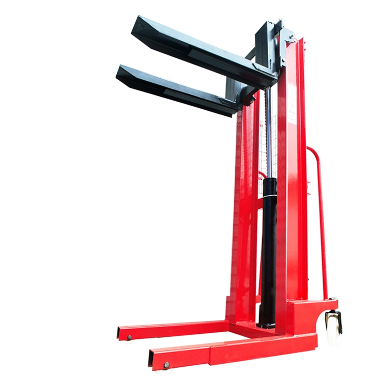 100 500kg Hand Forklift Walkie Manual Straddle Hydraulic Stacker