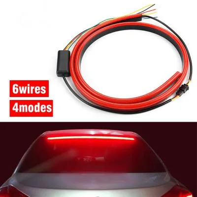 Haizg Auto Parts 100cm Red 10W Waterproof Brake Lamp LED Brake Light Red Tail Light Mount Stop Lamp DRL