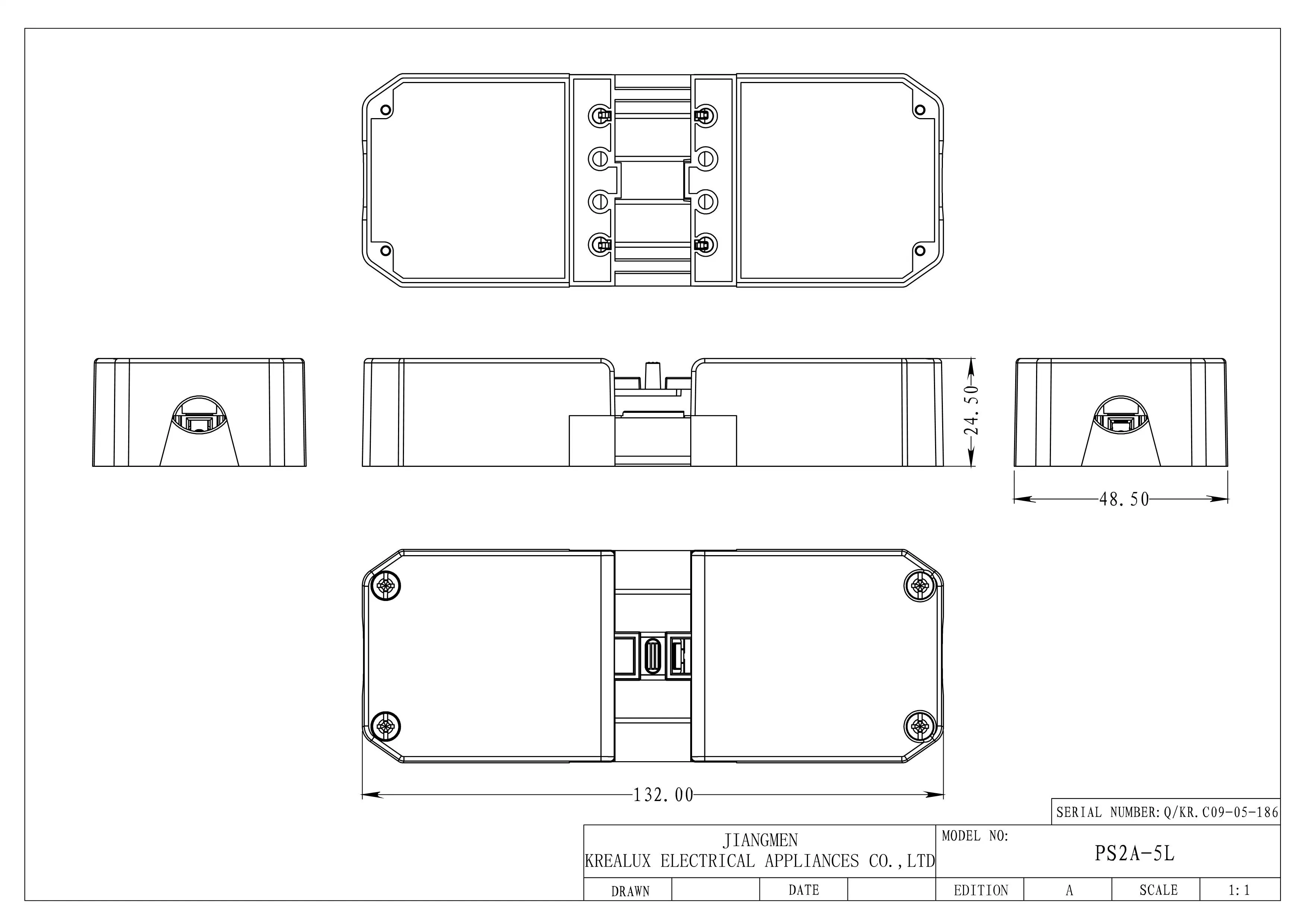 5 Pins Male and Female Pluggable Wire Connectors