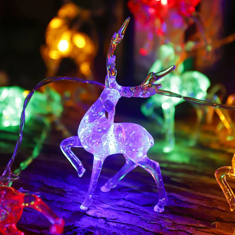 String Sika Hirsch Lampe Batteriebox Weihnachtsdekor Elch Garten Dekorative Leuchten