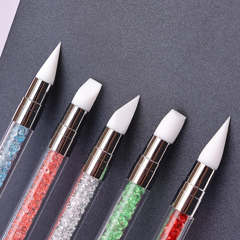 Double-Headed Rhinestone Nail Art Brush Pen Wax Crystal Picker Manicure Nail Art Pen for Nail Beauty