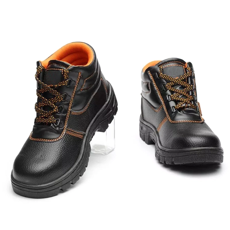 4 Dollars PPE de la construction de protection des hommes large Steel Toe Chaussures Chaussures de sécurité coupe du milieu de travail bon marché increvables bottes de travail industriels