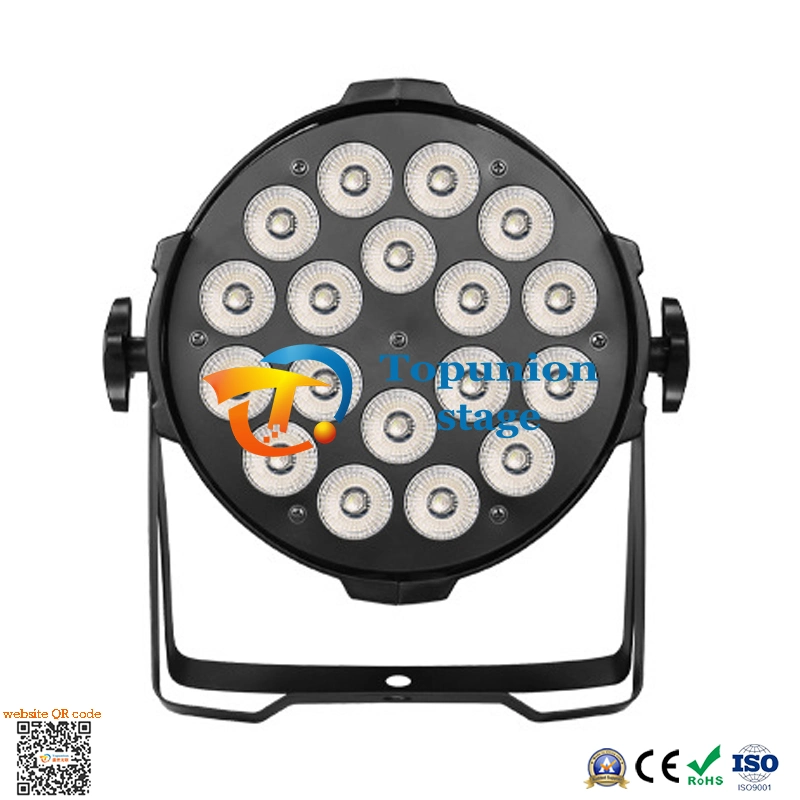 مصابيح LED تكافؤ احترافية 18×8w 4×1 بلاستيك كبير كامل الألوان عرض DJ Shell RGBW+UV Stage