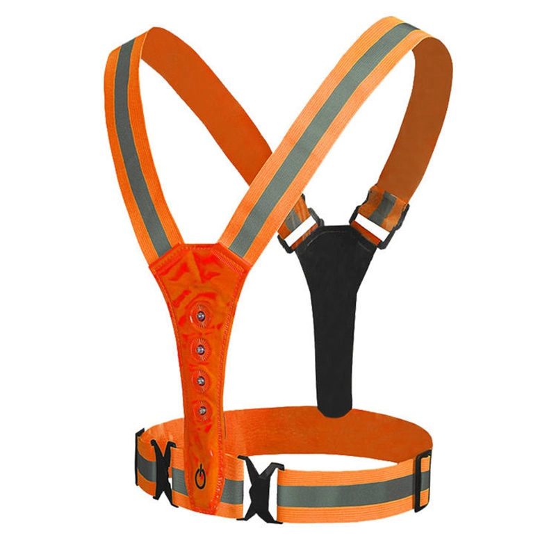 High Visibility Vest Adjustable Reflective Safety Clothing Elastic Vest Belt Strap