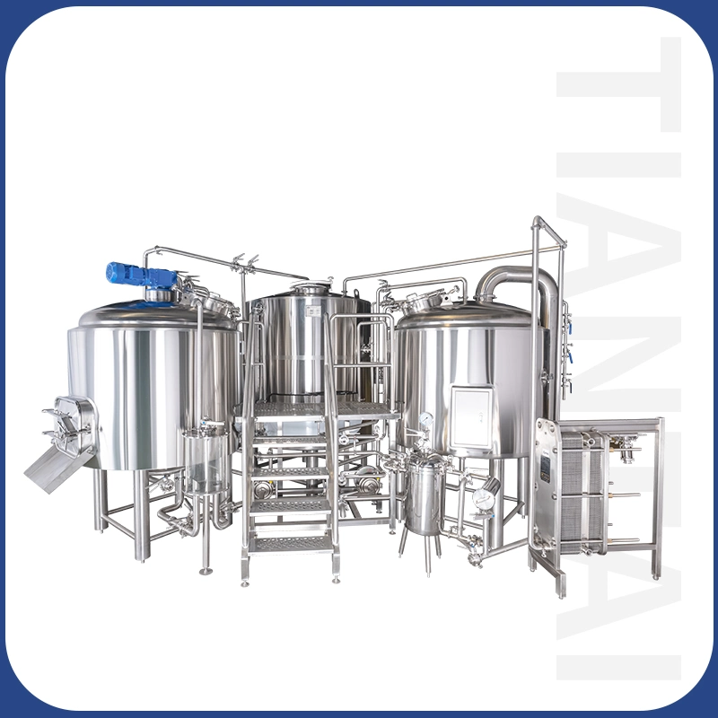 1000L 2-Vessel Hot Water Tank Full Automatic Controlled Beer Brewing Equipment