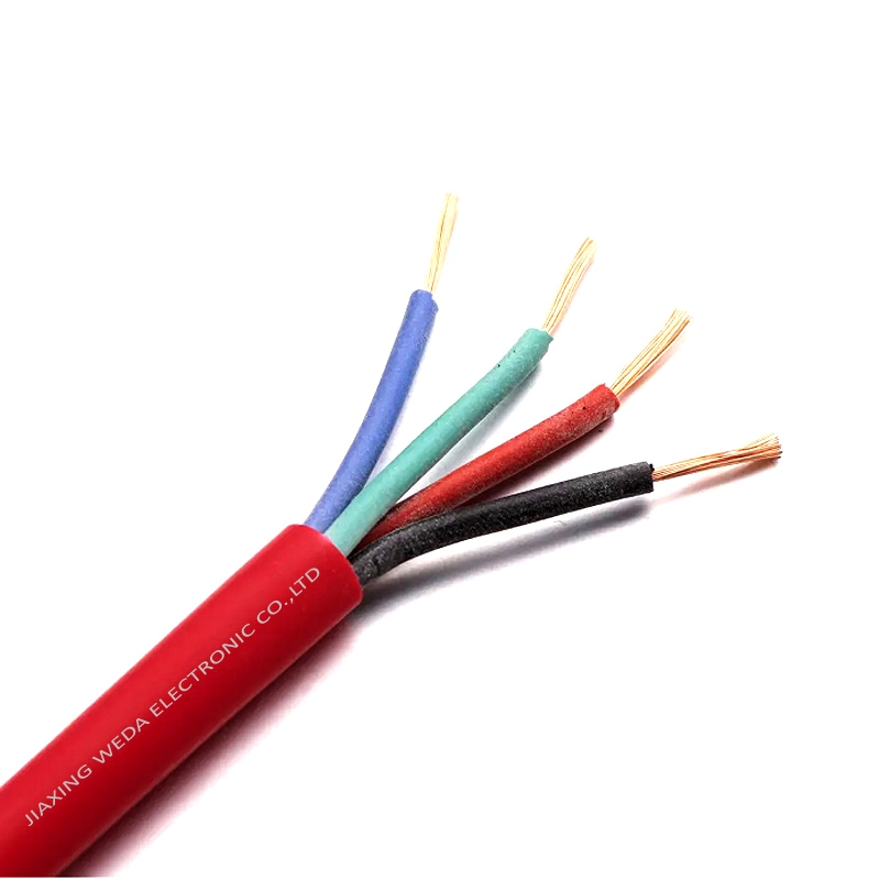 IEC6033 16AWG 14AWG 2 / 4 Core Copper Solid Fire Rated Alarm Cable Fire Resistance Retardant Resistant