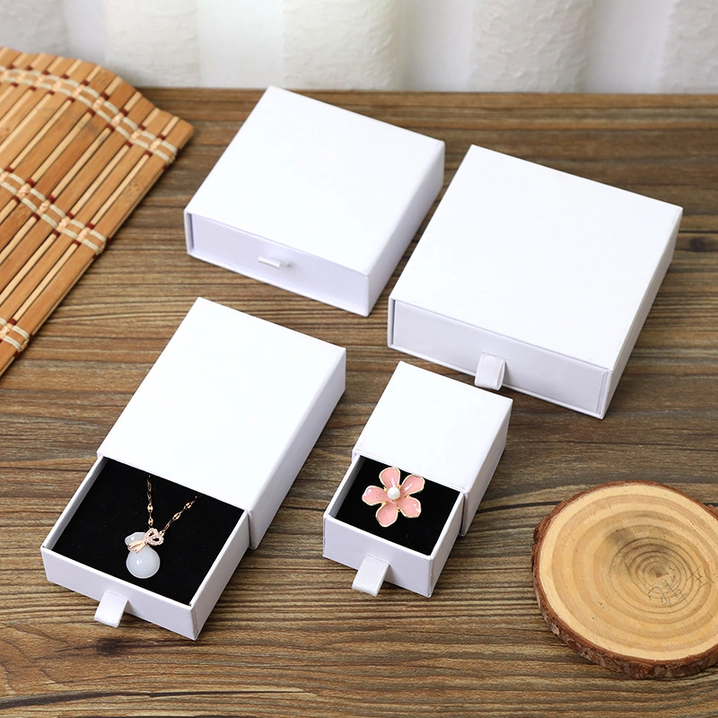 Factory Custom Printing Shopping Store Kraft Design Corrugated Cosmetic Luxury Packaging Necklace/Earring/Ring Packaging Jewelry Paper Drawer Gift Boxes