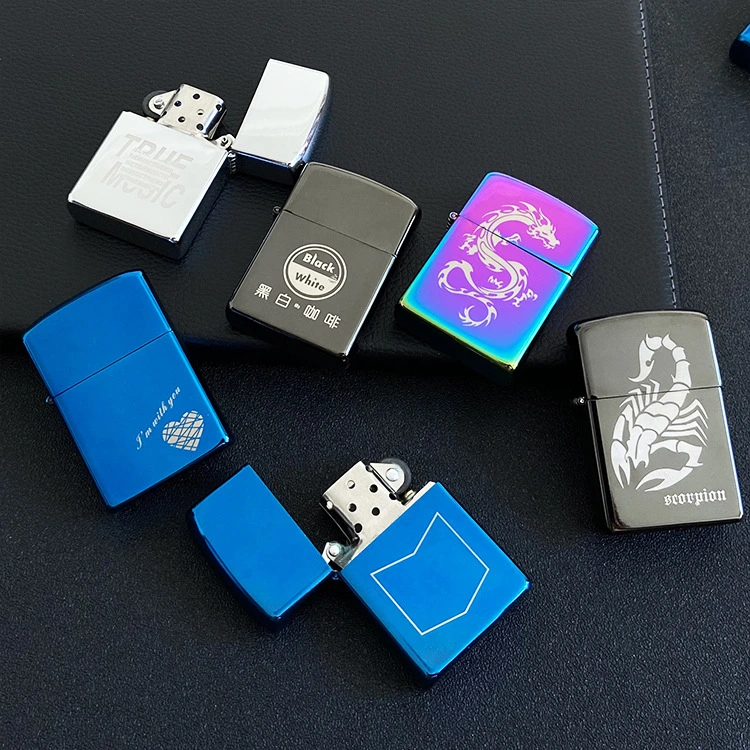 Wholesale/Supplier Custom Logo Metal Lighter Refillable Gas Cigarette Lighters