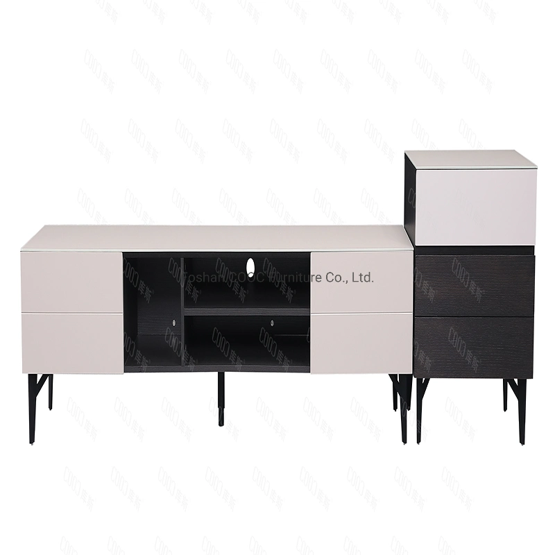 Living Room Furniture Faience Craft Glass Lateral File Drawer Cabinet TV Stand