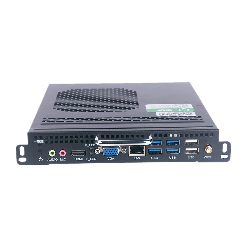 I3 I5 I7 Embedded Fanless PO Industrial Mini PC 4K Equipo para la escuela de la Oficina de señalización de pizarra Player QD-Q8365