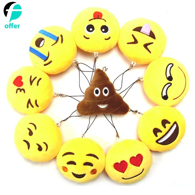 Plush Emoticon Keychains, Mini Emoticon Plush Keyring Party Favors for Valentine&prime; S Day Gifts