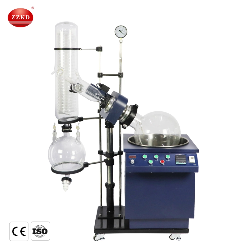 50L Vacuum Borosilicate Glass Rotary Evaporator with Automatic Lifting Water Oil Bath for Lab Re2002b Series Rotavap
