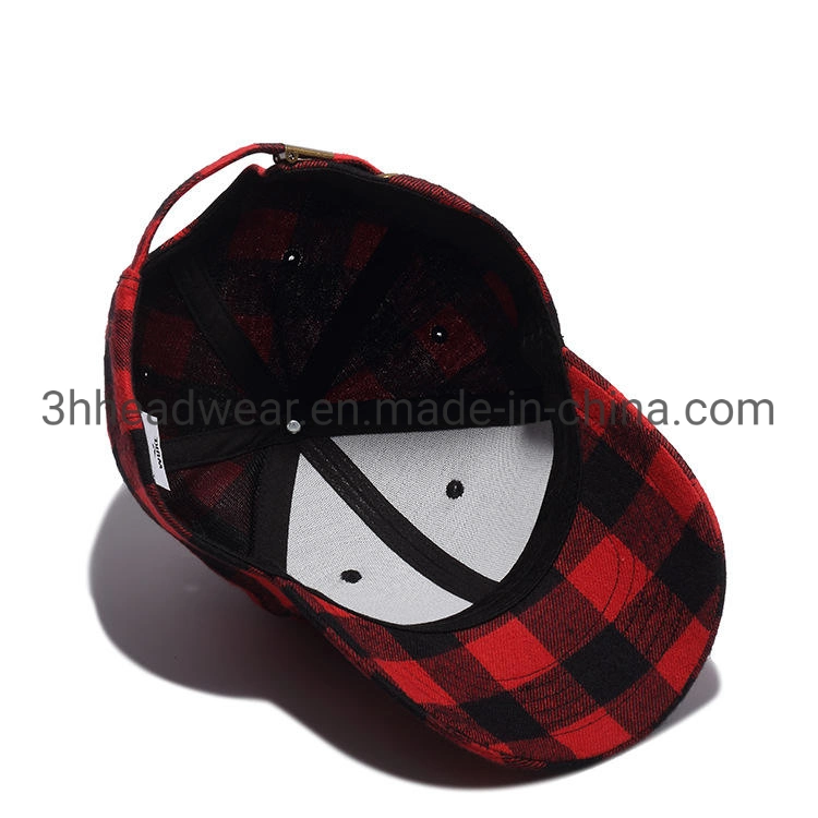 Classic Plaid lazer ajustável Esportes ao ar livre Gorras Custom Plaid Baseball Chapéus CAPS