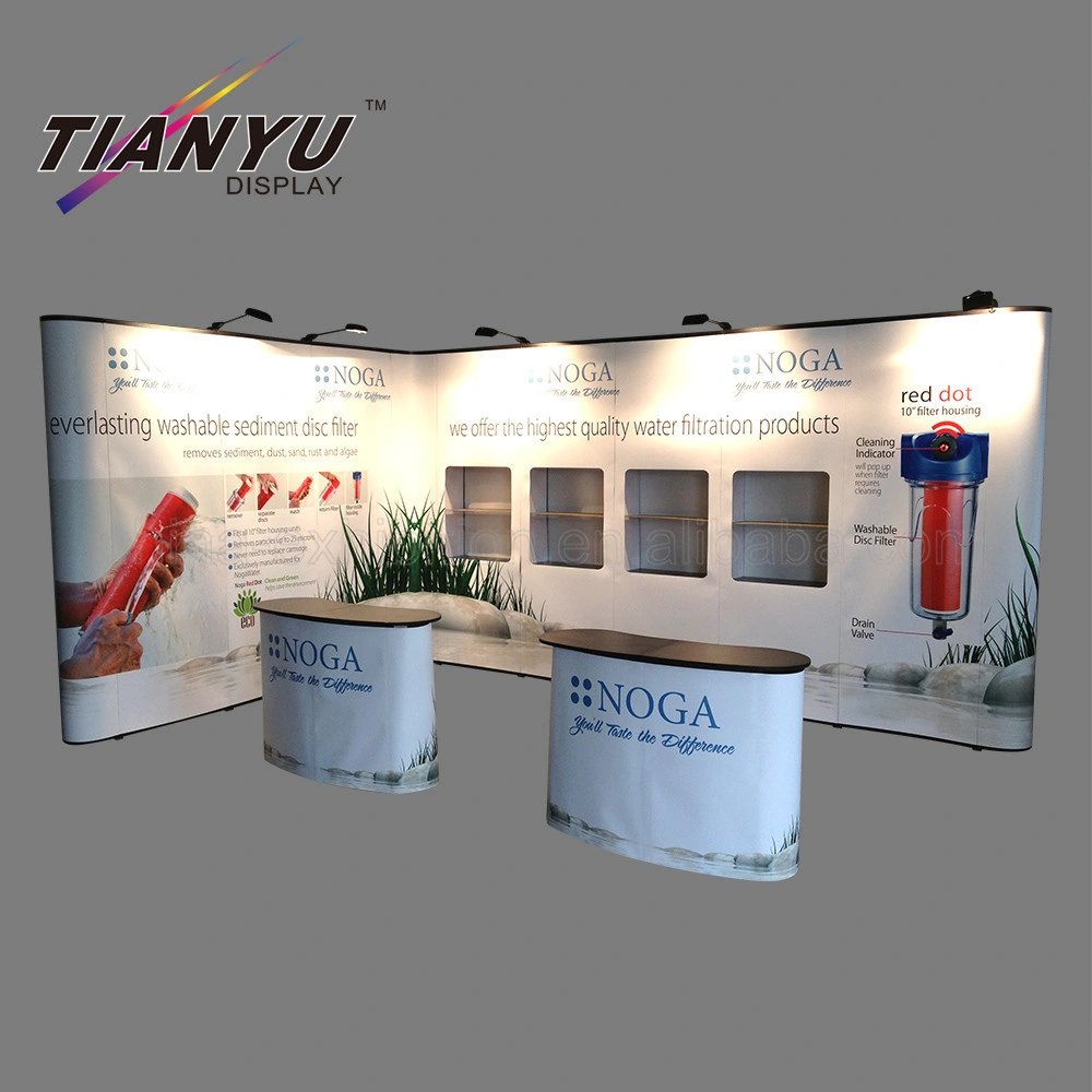 Promotional 4*3 Tension Fabric Pop up Display Stand for Exhibition