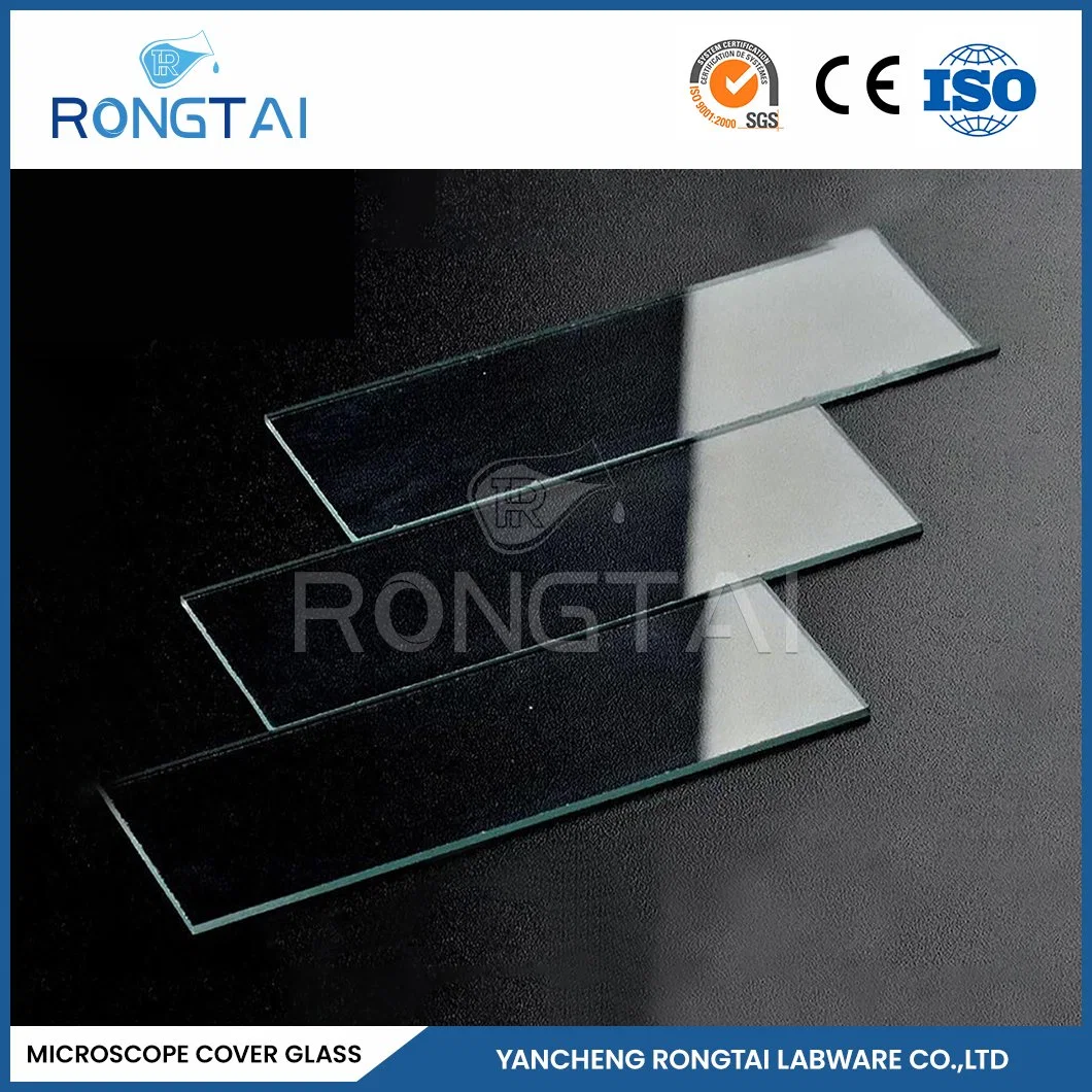 Los fabricantes de las diapositivas de vidrio de laboratorio Rongtai Portaobjetos 7109 China 7101 7102 7105 7109 7.107 diapositivas microscópica de Botánica