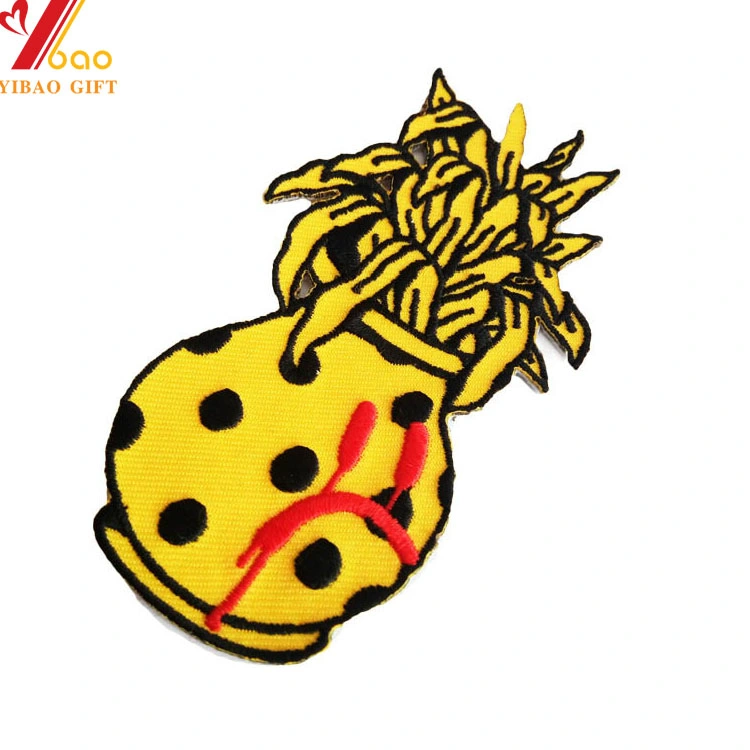 Custom Clothing Label Flower Embroidery Patch, Woven Badge (YB-HR-393)