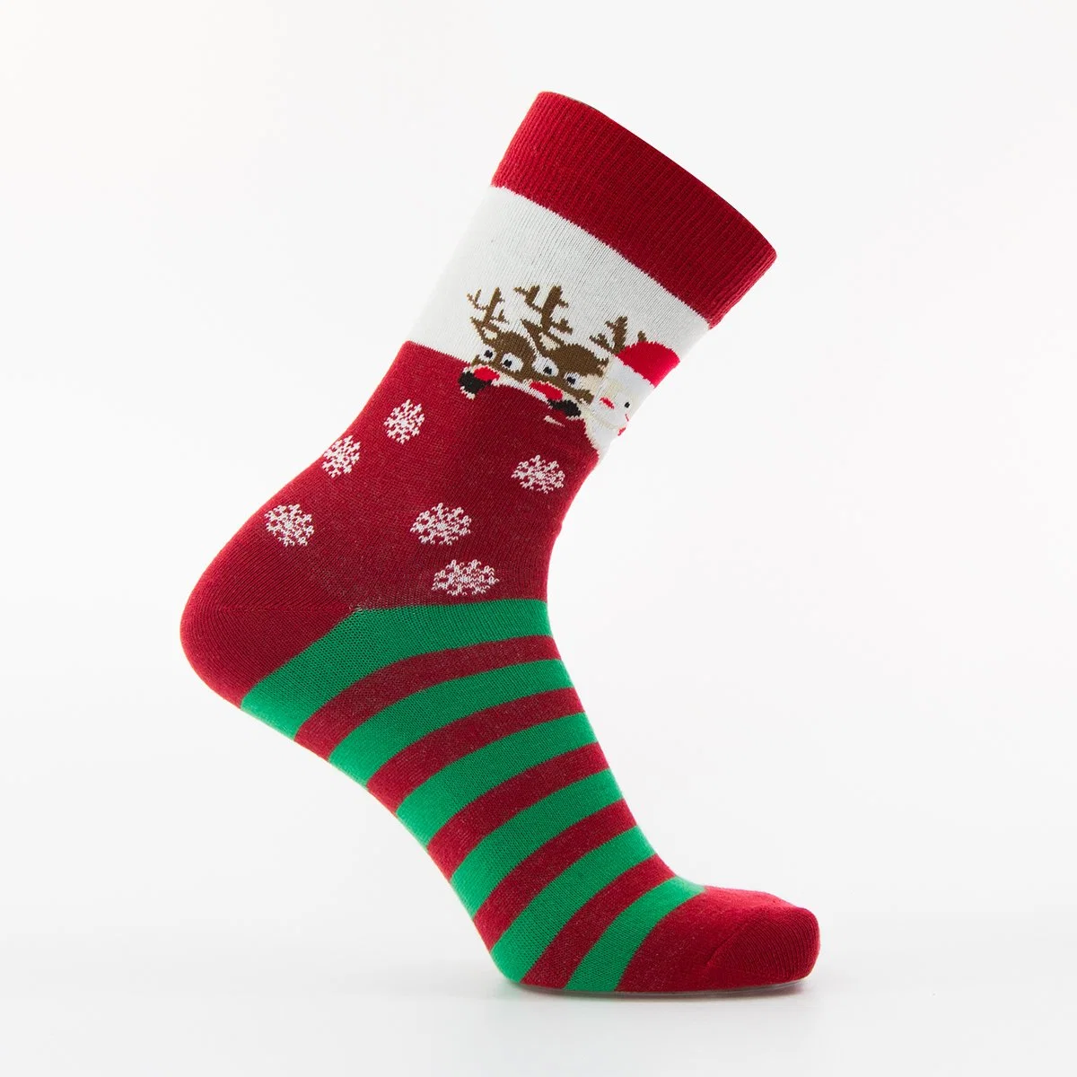 Good Price Wholesale/Supplier Premium Cotton Jacquard Santa Claus Pattern Gift Socks