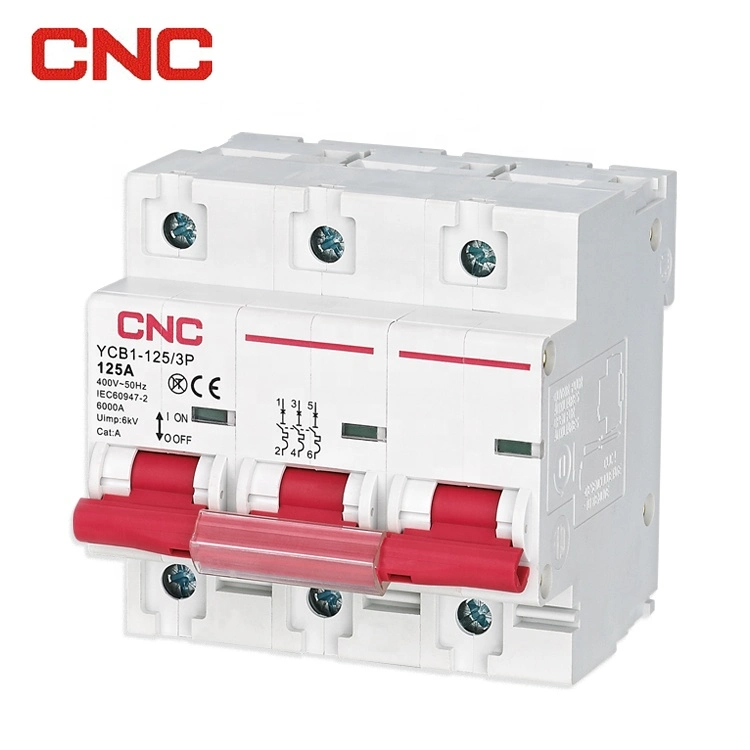 CNC New Design Ycb1 Series MCB 1p 2p 3p 4p MCB 63A 80A 100A 125 AMP 6ka 10ka Miniature Circuit Breaker