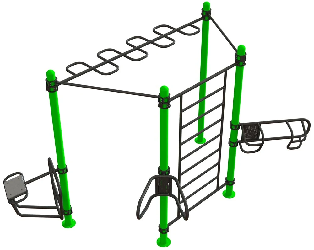 Equipamento de fitness ao ar livre para até 8 utilizadores - Soft-002 Outdoor Estação de racks de equipamentos de ginásio