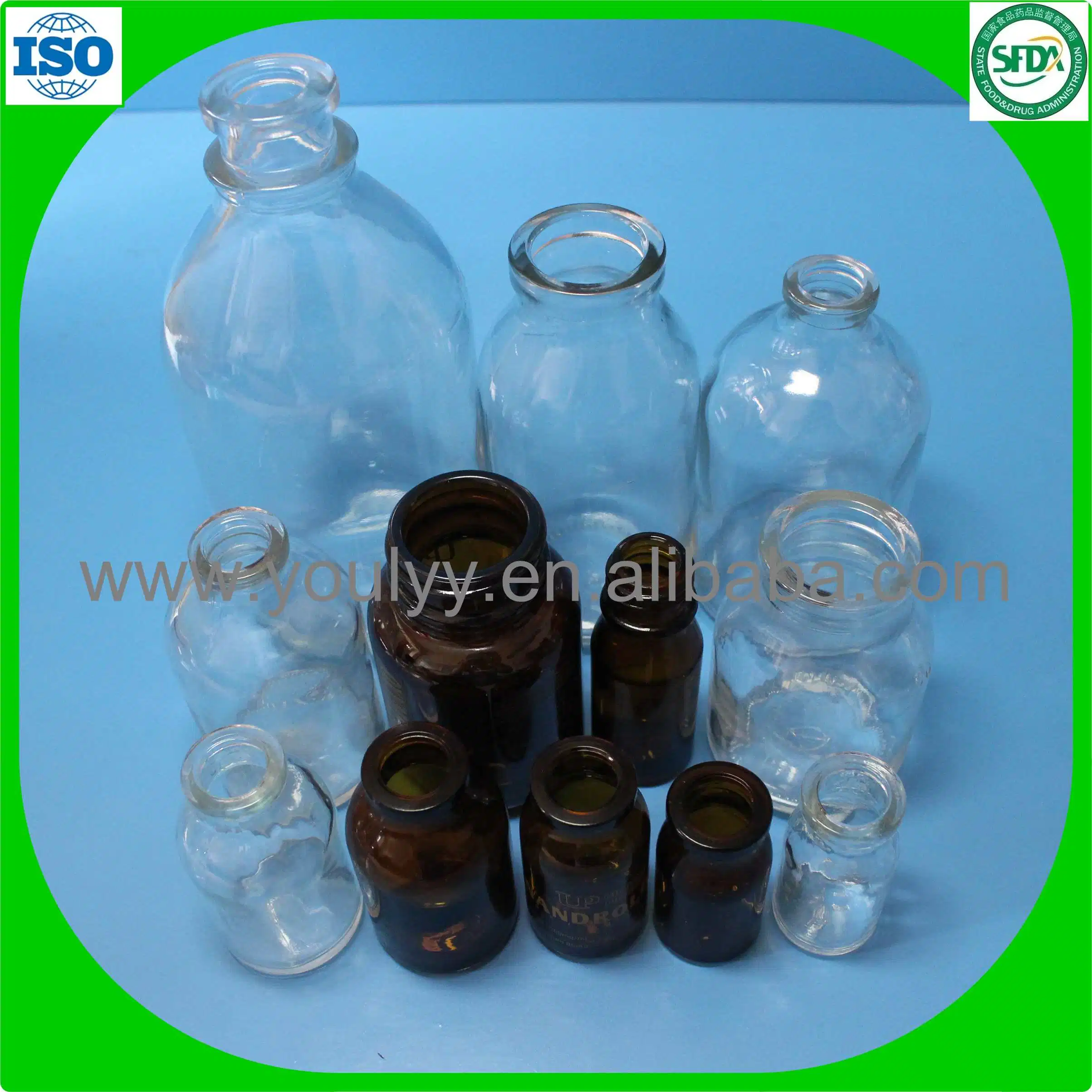 Inyección de productos farmacéuticos Frasco de vidrio