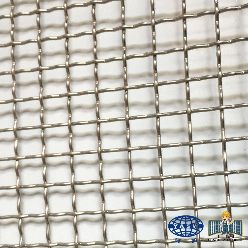 Durable Stainless Steel Plain Weave Square Hole Crimped Wire Mesh Products