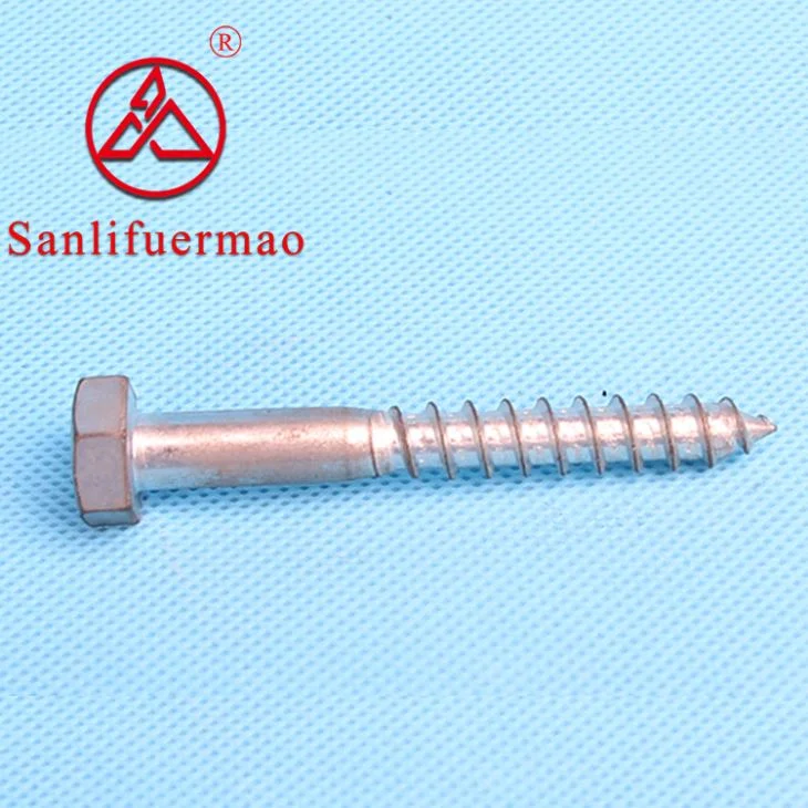 Hot-Dipped Galvanized Hex Lag Screws Flat Wood Screws, Forging, Fastener, Power Fitting