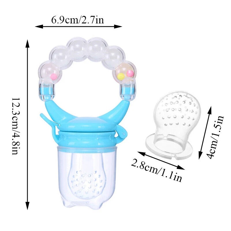 O alimentador de alimentos em silicone para bebé molar mordedores de fruta que morder o saco de refeição Chupeta complementar