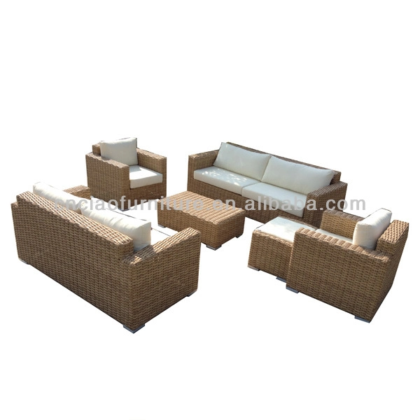 F- Jardim Mobiliário sofá amplo sofá de vime definido (K-9060)