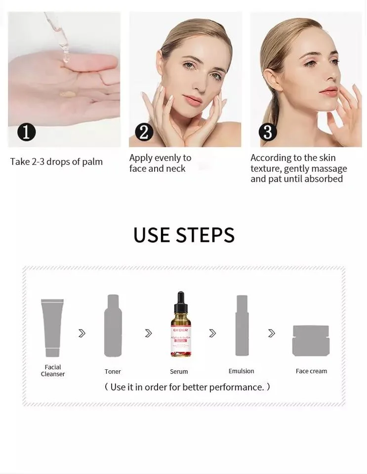 Skin Brightening Serum for Dark Spots Fine Lines Wrinkles Anti Aging Whitening Fade Spots Alpha Arbutin Face Serum