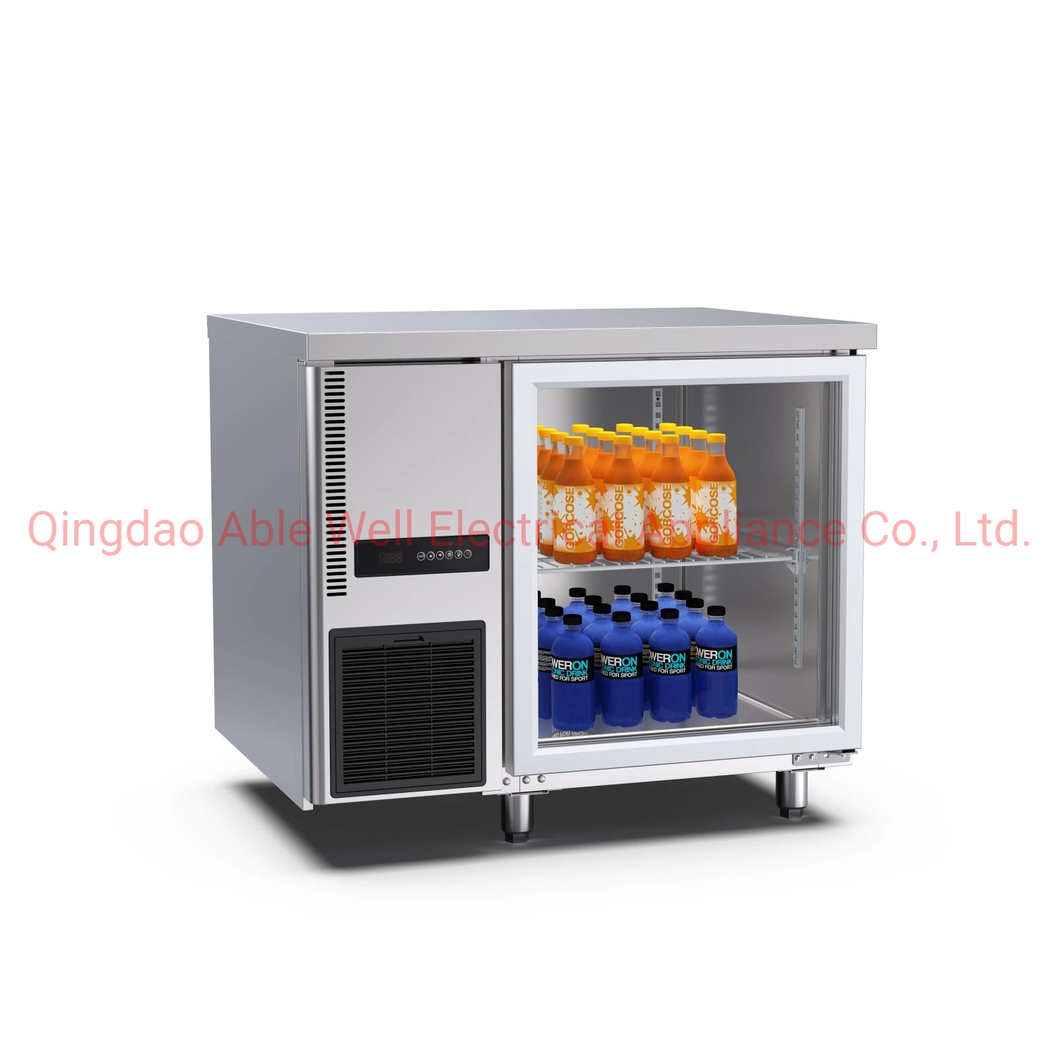 Commercial Glass Door Fridge Showcase Countertop Display Cooler Cola Refrigerator for Cold Drink