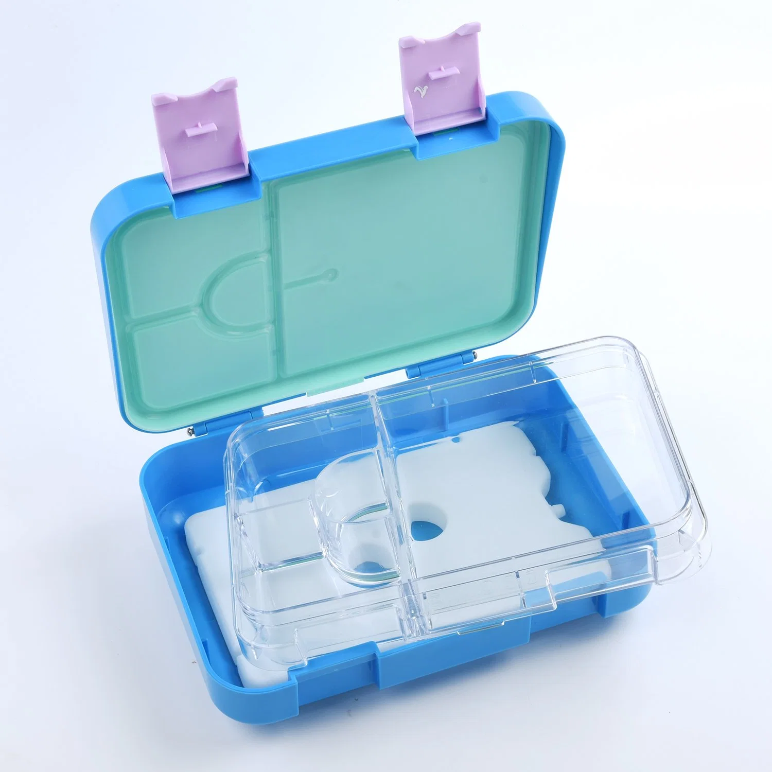 Aohea Food Grade Contenedores Bento Box sin BPA con integrados Pack de hielo para niños o adultos