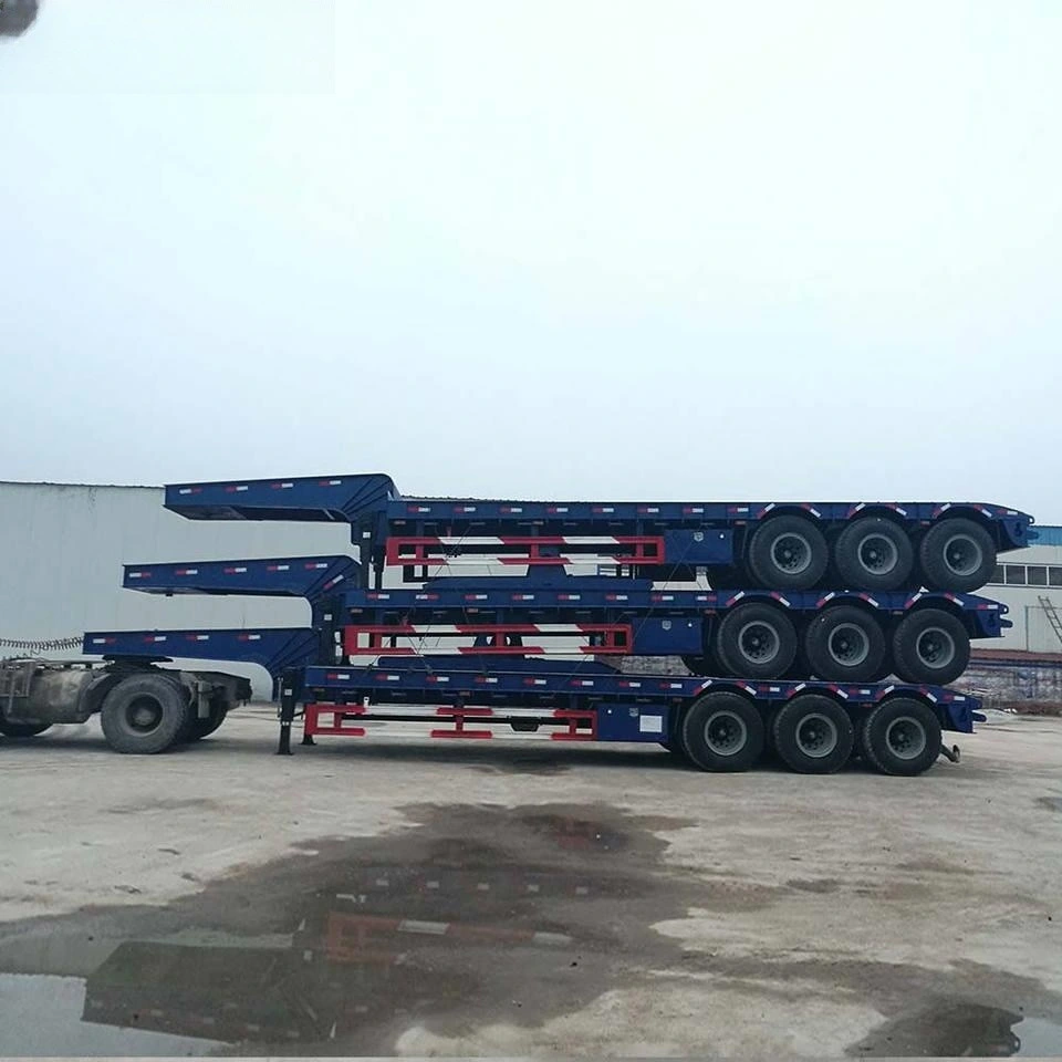 Carbon Steel Shipping Excavator 40 Ton 60ton Lowboy Trailers Sale