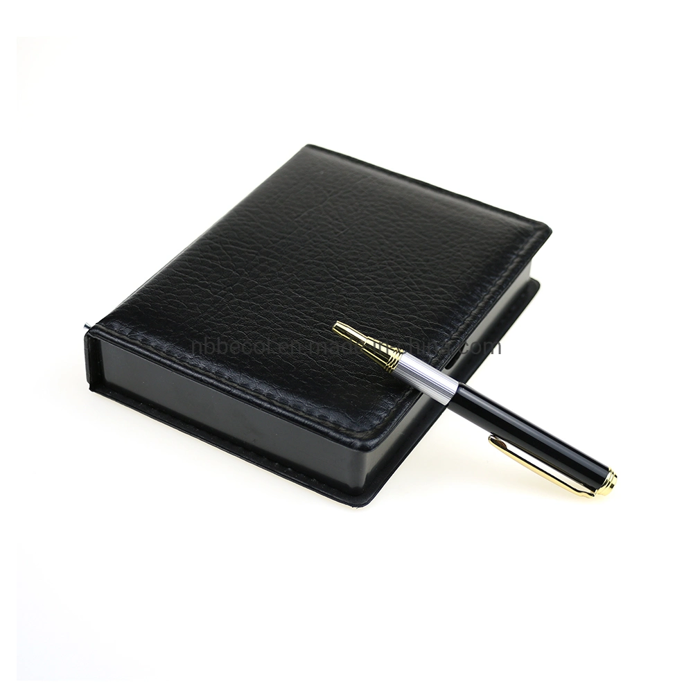 Benutzerdefinierte Memo Pad PU-Leder Cover Haftnotiz mit Stift Setzen