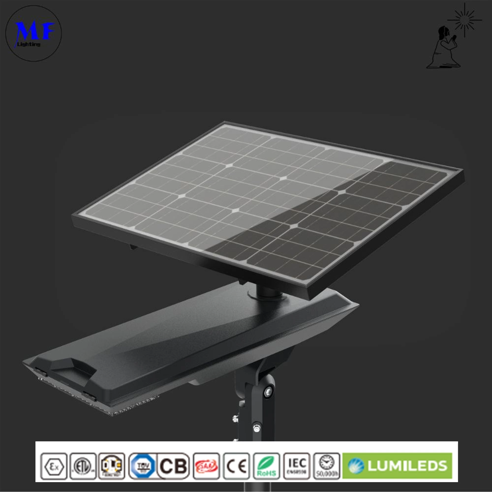 Precio de fábrica 70W Luz solar ir/sensor de movimiento Cámara CCTV de Seguridad IP66 COB SMD Luz de estacionamiento al aire libre integrada Luz solar